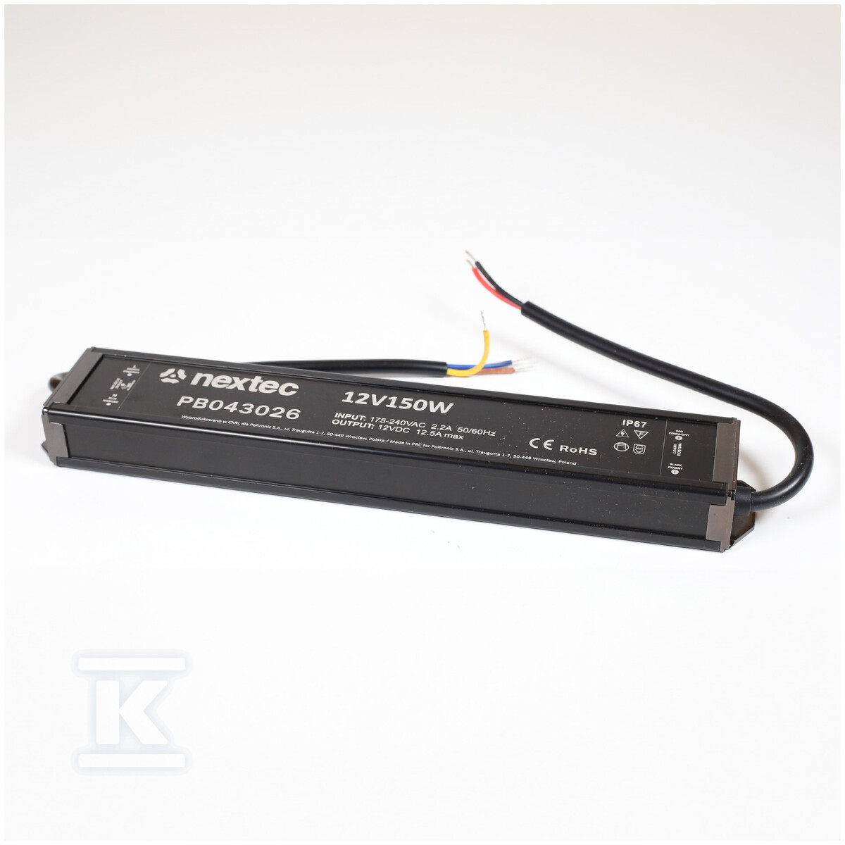 Waterproof power supply, LLG 12V / IP67 - PB043026